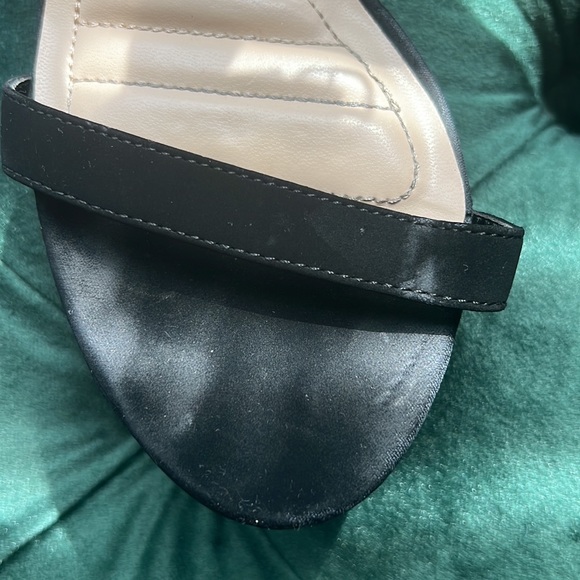 Black Strappy 3 inch Heels - Picture 3 of 9